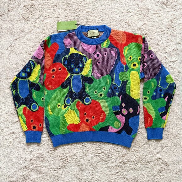 Gucci Other - Gucci multicolor bears knit sweater